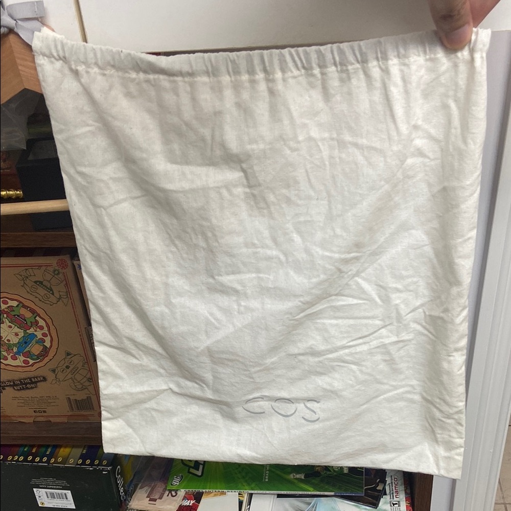 COS Ivory Drawstring Pouch